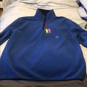 Blue half zip fleece zip